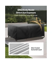 Cozito Patio Furniture Cover Oxford Rectangular Table Cover