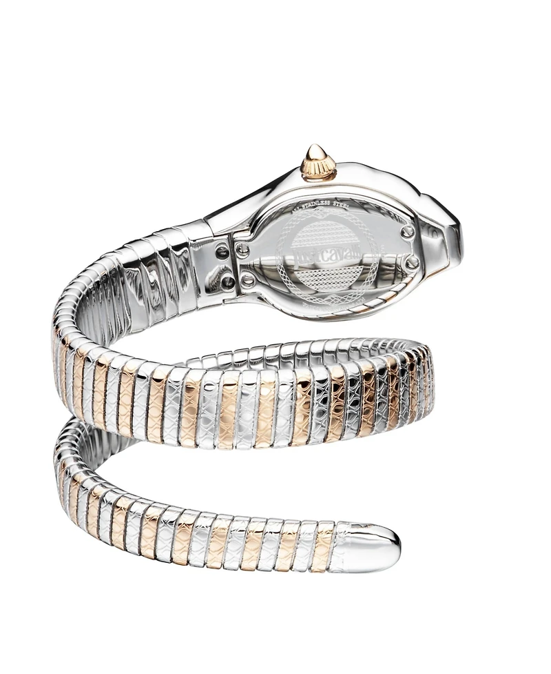 Just Cavalli Women's Glam Snake Quartz Two Tone Stainless Steel Bracelet Watch