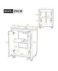 Busdays 24 Inch Modern Bathroom Vanity with Ornate Elliptical Motif Design Soft Close Hinges Back Open Structure Ball Turned Legs French Elegance