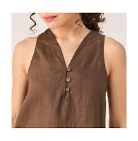 Reistor Women's Button Neck Top