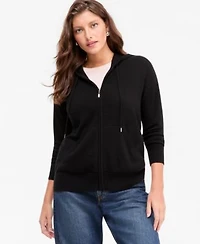Charter Club Womens 100 Cashmere Zip Hoodie Pxs Xxl Macys Exclusive