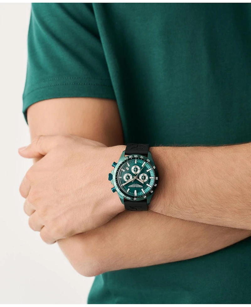 Aston Martin F1 Men's Quartz Green Silicone Strap Watch 44mm