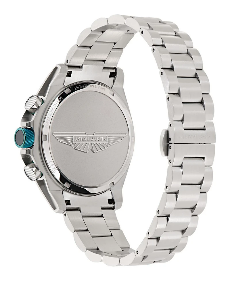 Aston Martin F1 Men's Quartz Blue Guilloche Stainless Steel Bracelet Watch 44mm