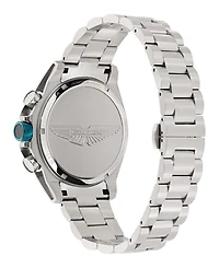 Aston Martin F1 Men's Quartz Blue Guilloche Stainless Steel Bracelet Watch 44mm