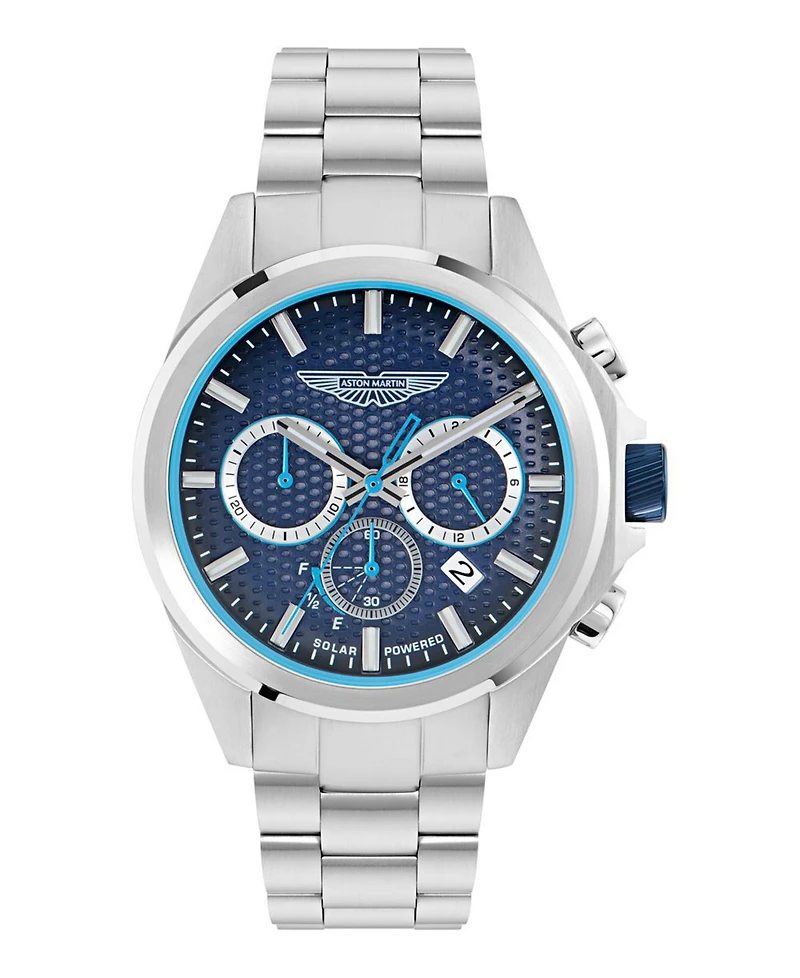 Aston Martin F1 Men's Quartz Green Guilloche Stainless Steel Bracelet Watch 44mm