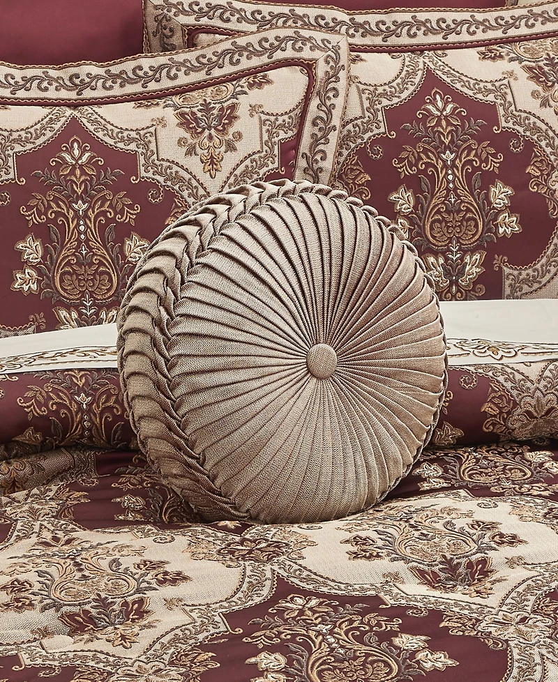 J Queen New York Phyllis Tufted Decorative Pillow, 15" Round
