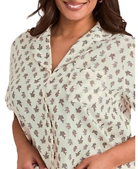 Adore Me Women's Lucero Short Sleeve Top & Shorts Pajama Set