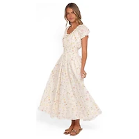 Petal and Pup Women's Katana Puff Sleeve Midi Dress