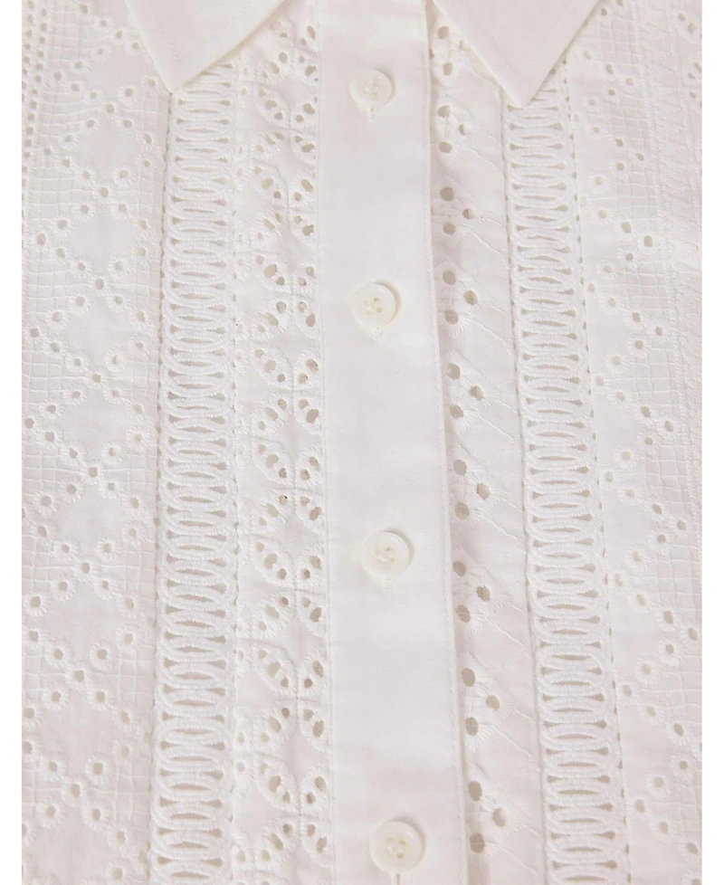 Whistles Women's Broderie Cotton Shirt