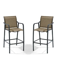 Pellebant Outdoor Bar Height Barstools Patio Stools Chairs