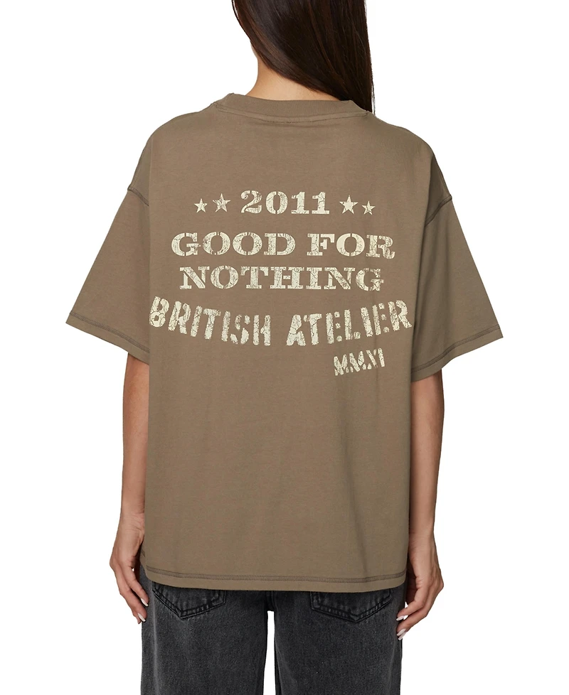 Good For Nothing Women's Oversized Stamp T-Shirt