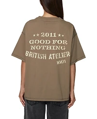 Good For Nothing Women's Oversized Stamp T-Shirt