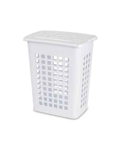 Sterilite Rectangular LiftTop Plastic Clothes Laundry Hamper Bin with Lid