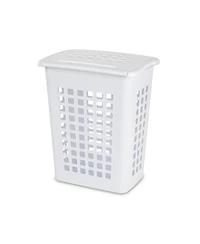 Sterilite Rectangular LiftTop Plastic Clothes Laundry Hamper Bin with Lid