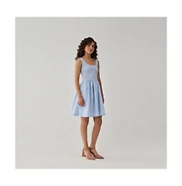 Reistor Women's Smocked Tencel Short Dress