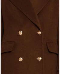 Belle & Bloom Women's Command Wool Blend Double Breast Maxi Coat