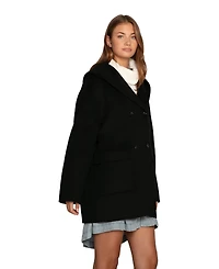 Belle & Bloom Women's Coastal Edit Hooded Wool Blend Coat