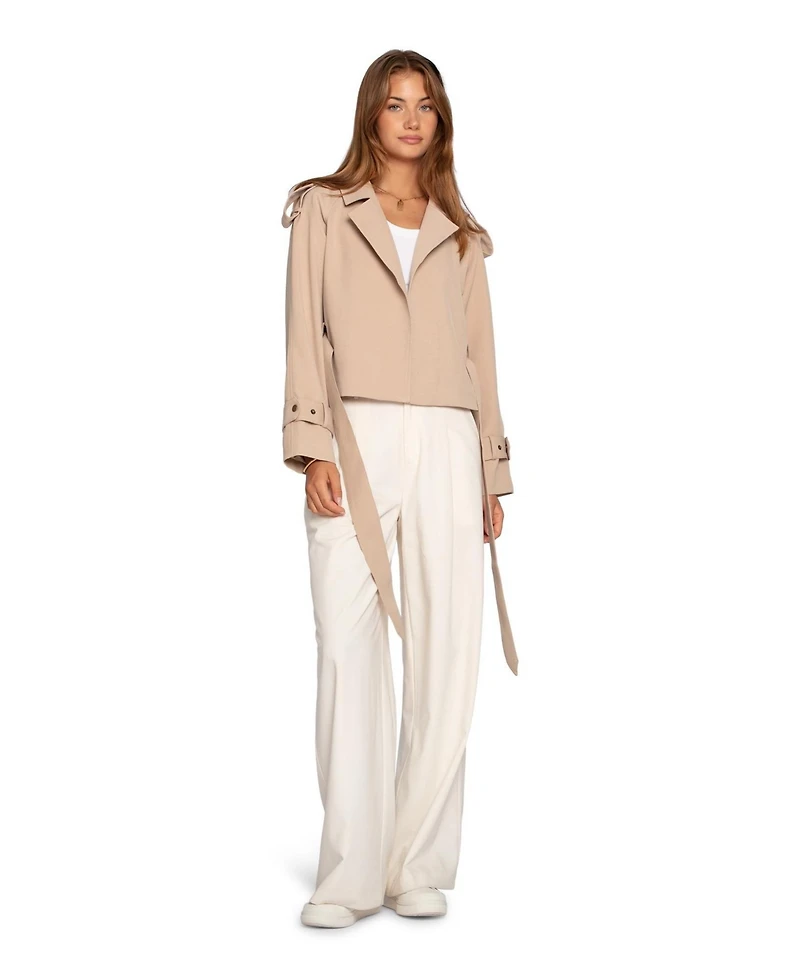 Belle & Bloom Women's Fast Car Cropped Trench