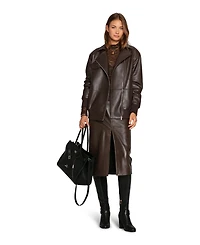 Belle & Bloom Women's Desert Moon Leather Bomber Jacket