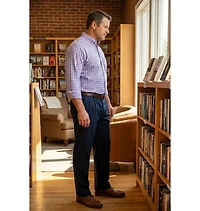 KingSize Big & Tall Classic Fit Wrinkle-Free Expandable Waist Pleat Front Pants