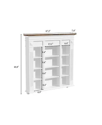 Homsee Wall Mounted Wine Glass Holder - 12-Tier Cup Display Rack for Kitchen, Bar, or Living Room | Rustic Organizer Shelf
