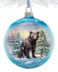 Designocracy A Love for All Seasons - Bears Ball Glass Christmas Ornaments G. DeBrekht