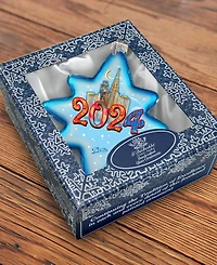 Designocracy 2024 Dated Star Christmas Mercury Glass Ornaments G. DeBrekht