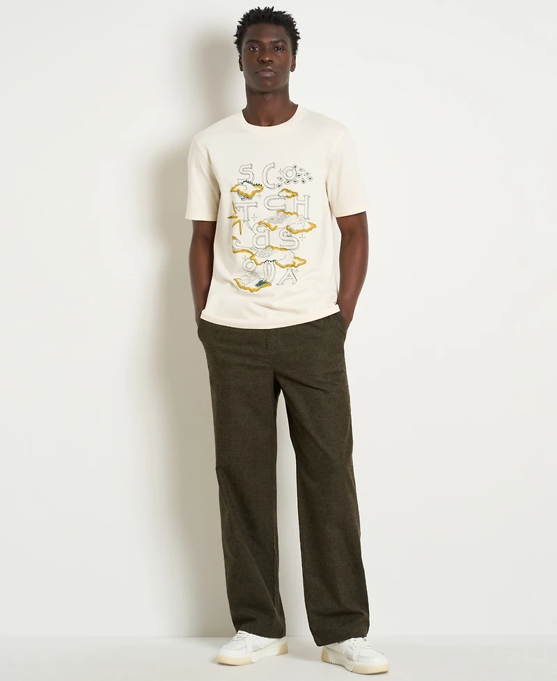 Scotch & Soda Men's Otis Melange Relaxed-Fit Jogger Pants