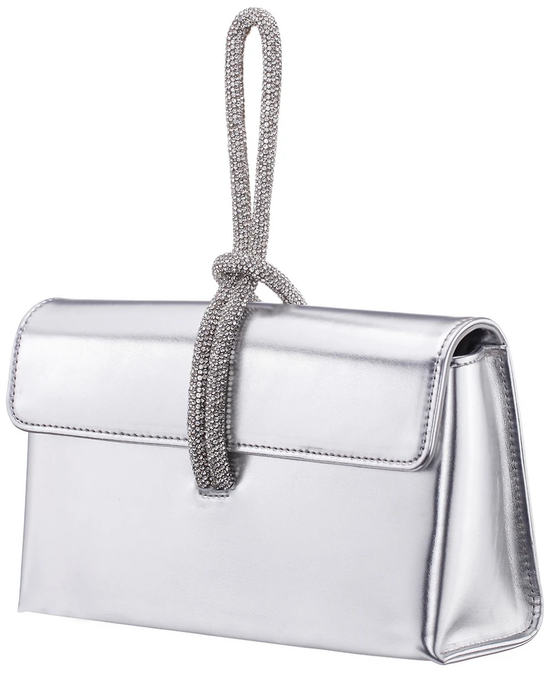 Nina Crystal Cord Handle Flap Small Handbag