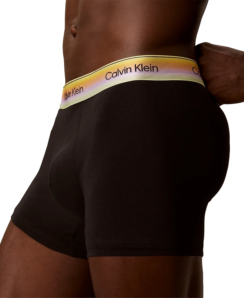 Calvin Klein Men's 1-Pack Pride Cotton Classics Trunk Underwear