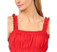 CeCe Women's Ruffled Strappy Smocked Midi Dress