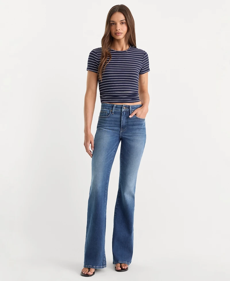 Good American Women's Soft Tech Legs Flare Jeans
