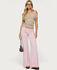 Edikted Women's Poppy Foldover Wide Leg Pants