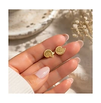 Dloria Golden Tide Shell Stud Earrings