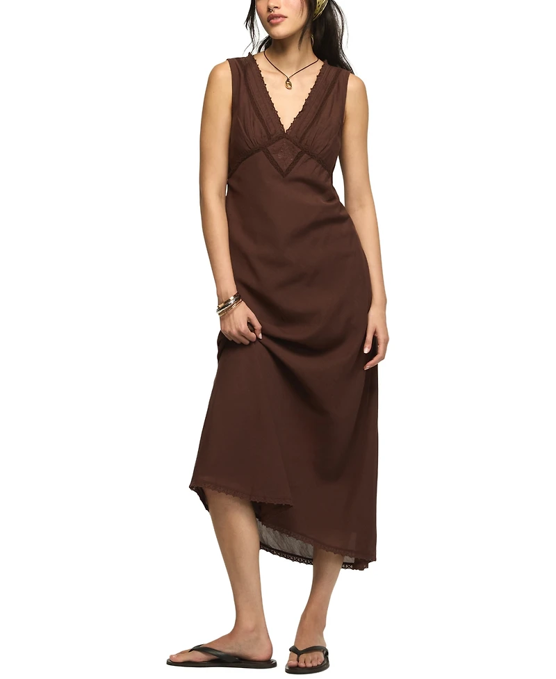 Lucky Brand Women's V-Neck Slip Dress