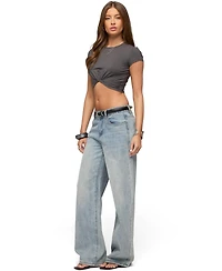 Edikted Women's Sephey Twisted Cropped T Shirt