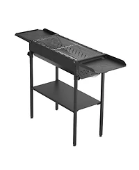 Cozito Foldable Charcoal Grill with Adjustable Height and Folding Side Tables