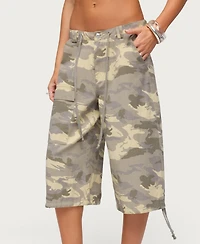Edikted Women's Camo Cargo Bermuda Shorts