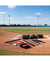 Sevorley 7x7 ft Baseball Softball Practice Net with 12 Balls Tee and Collector