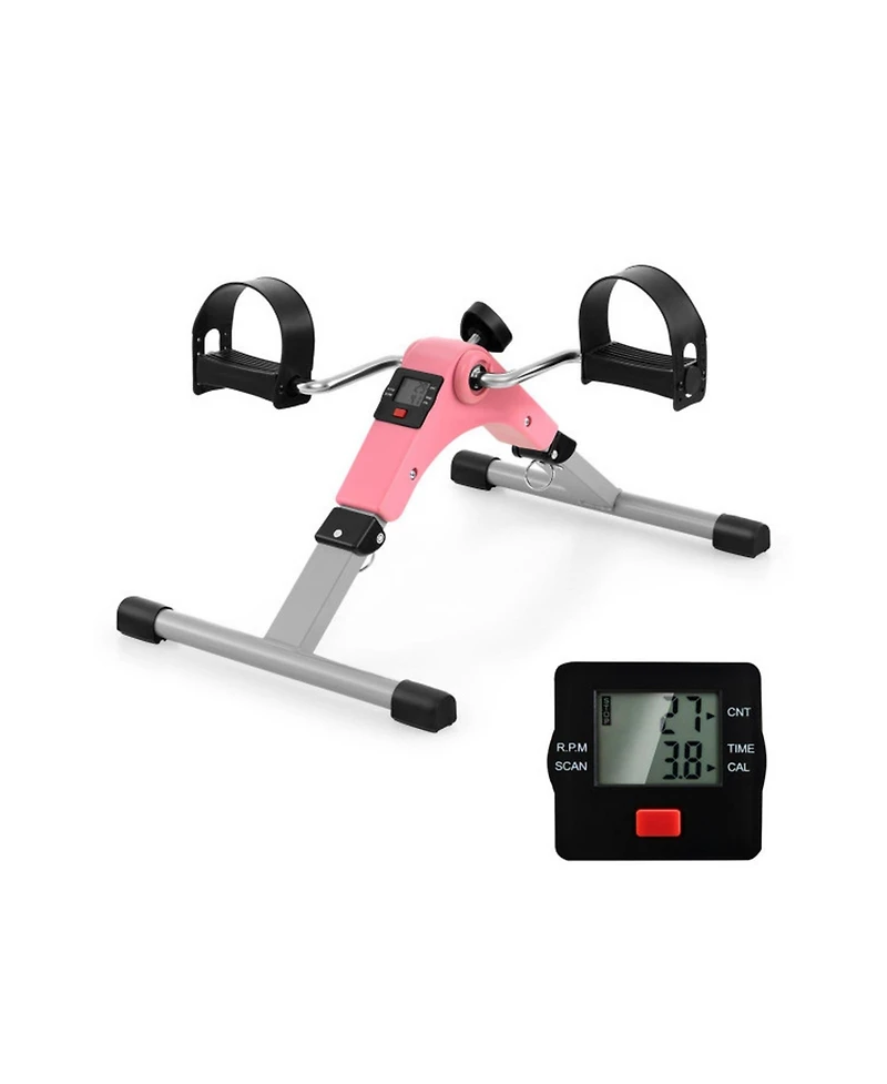 Sevorley Under-Desk Exercise Bike Pedal Exerciser with Lcd Display, Arms and