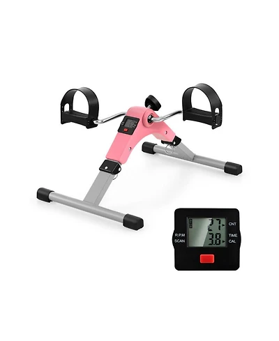 Sevorley Under-Desk Exercise Bike Pedal Exerciser with Lcd Display, Arms and