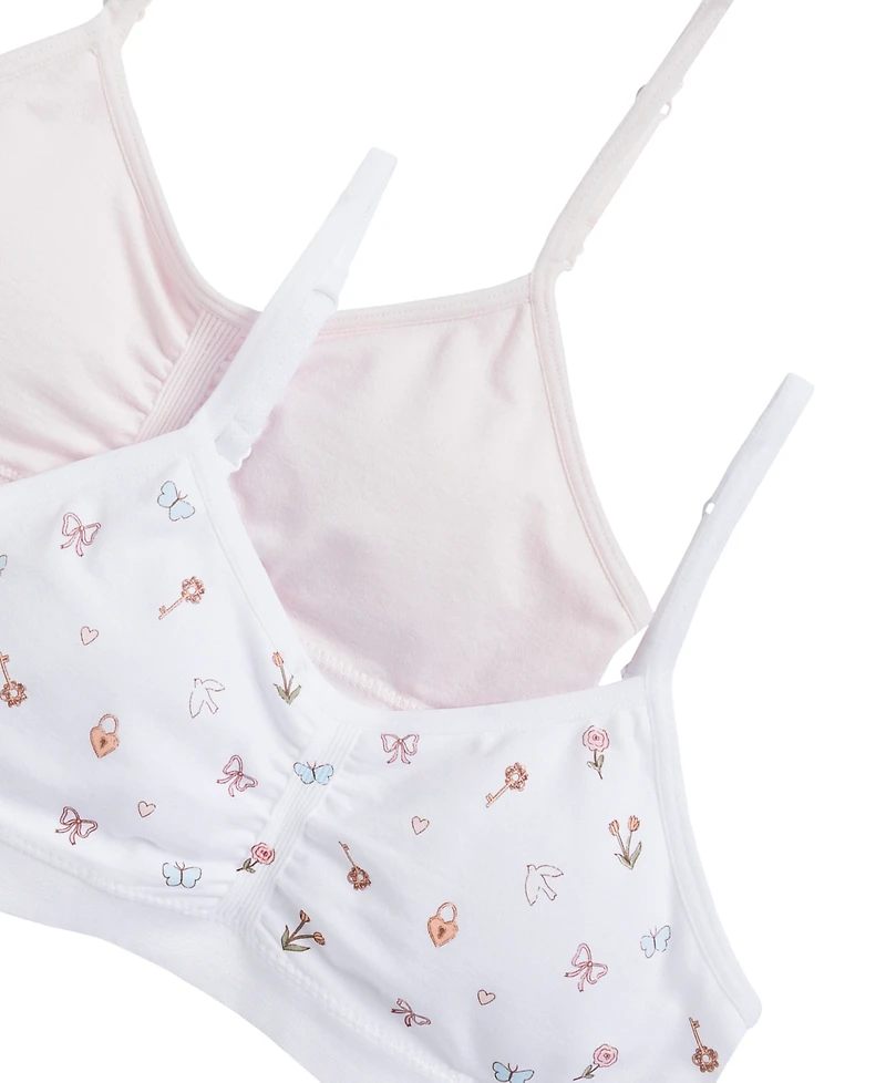 Maidenform Little & Big Girls 2-Pack Seamless Ruched Bras