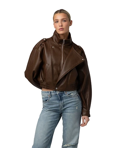 Blank Nyc Women's High Mock Collar Jacket