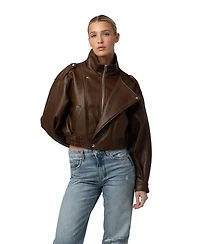 Blank Nyc Women's High Mock Collar Jacket