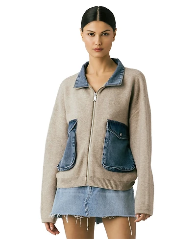 Blank Nyc Women's High Mock Collar Jacket