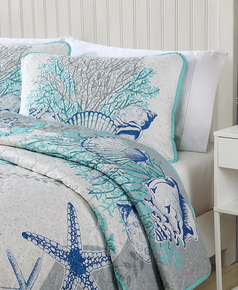 Carribbean Joe Coastal 3-Piece Quilt Set, King