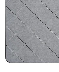 Vcny Home Carved Trellis Diatomite Stone Bath Mat, 16" x 24"