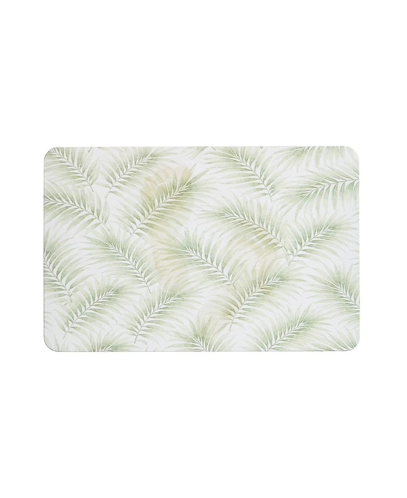 Vcny Home Carved Palms Diatomite Stone Bath Mat, 16" x 24"