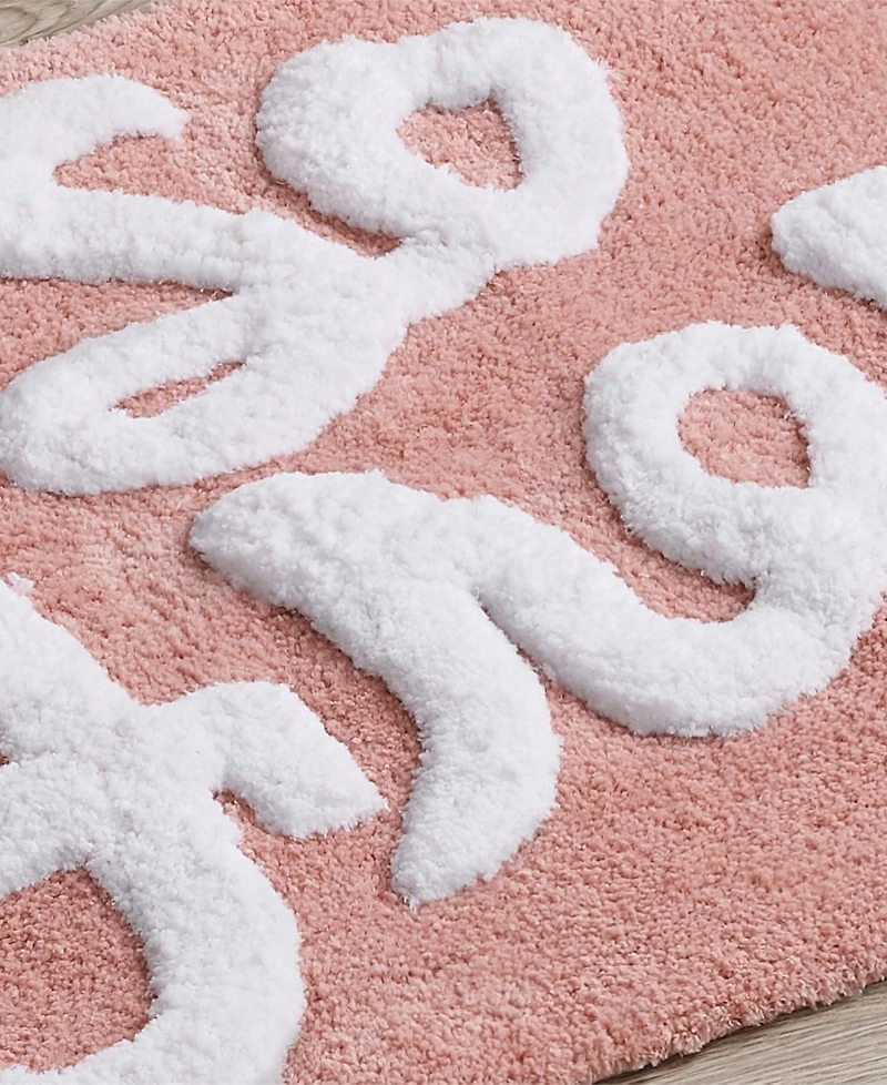 Vcny Home So Fresh Pom Pom Pink Bath Rug, 20" x 32"