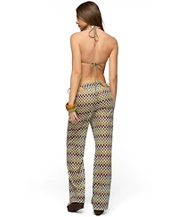 Edikted Women's Mindee Zigzag Crochet Pants